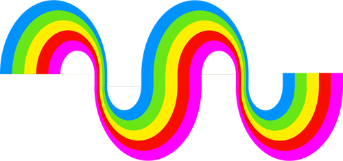 Swirly радуга украшение векторной графики