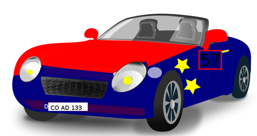 Cabrio sportwagen vector afbeelding