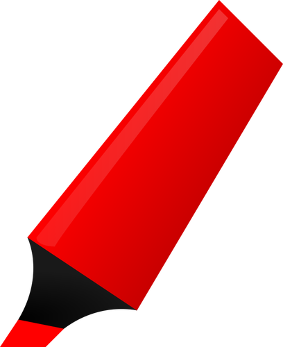 Vector image of red highlighter