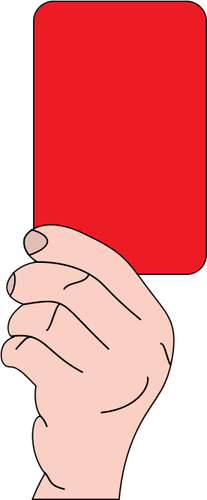 الحكم يظهر الرسم المتجه البطاقة الحمراء