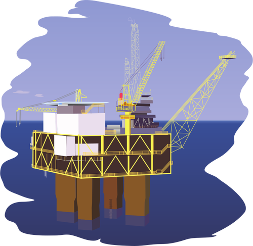 Oil rig vector graphics