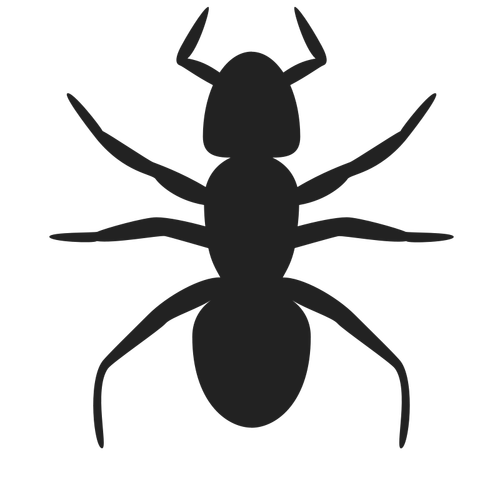 Semut vektor silhouette