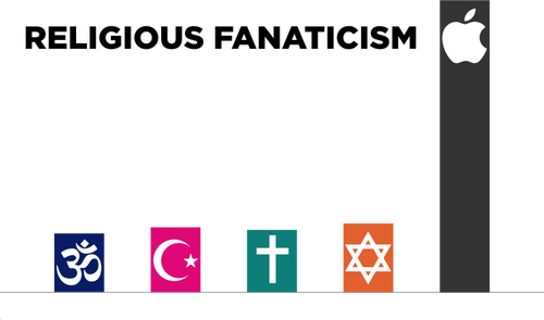 Religiös fanatism symbol vektorbild