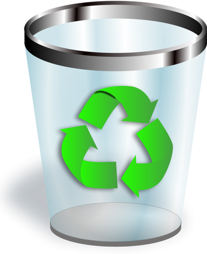 Recycling bin icon vector drawing
