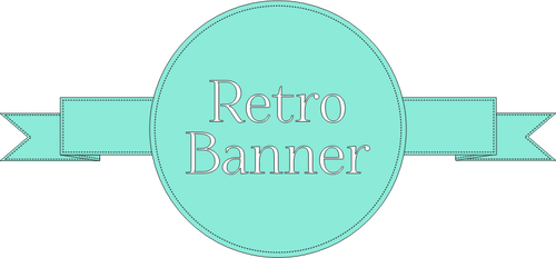Retro Banner panglică vector imagine