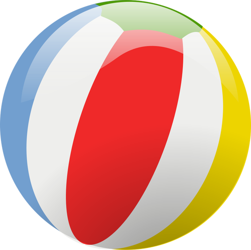 Illustration vectorielle de ballon de plage