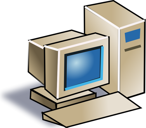 Image de vecteur vieux style ordinateur