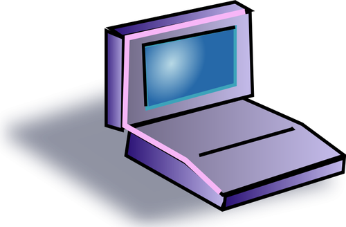 Gambar vektor ikon kartun laptop