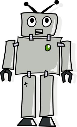 Image de dessin animé robot vectorielle