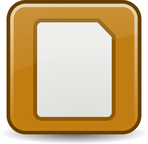 Image vectorielle de rodentia brun icône de feuille blanche