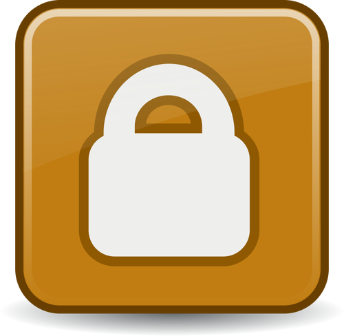 Vector illustration of locked file PC icon
