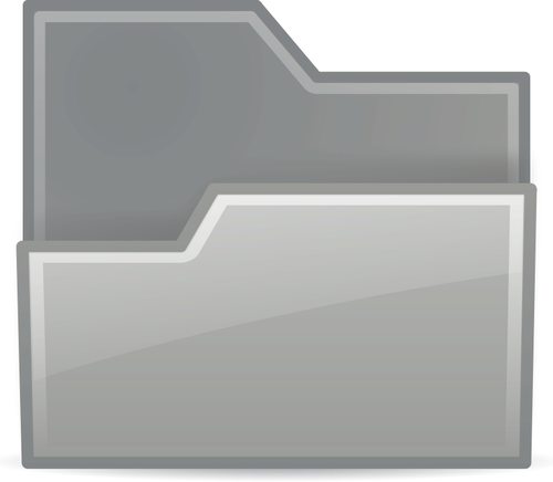 Ilustrasi vektor grayscale folder icon