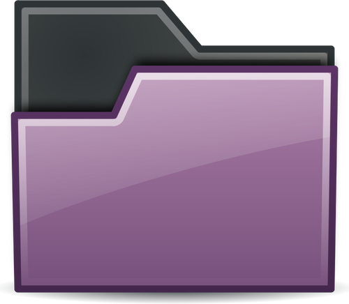 Opened violet folder