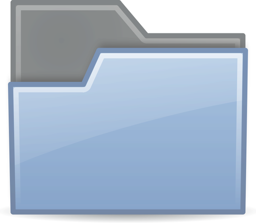 Blue semitransparent folder