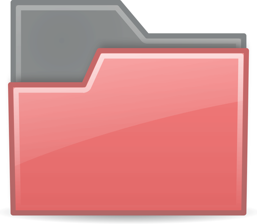 Red folder symbol