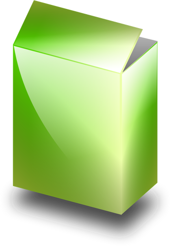 Green box in 3D-vector afbeelding