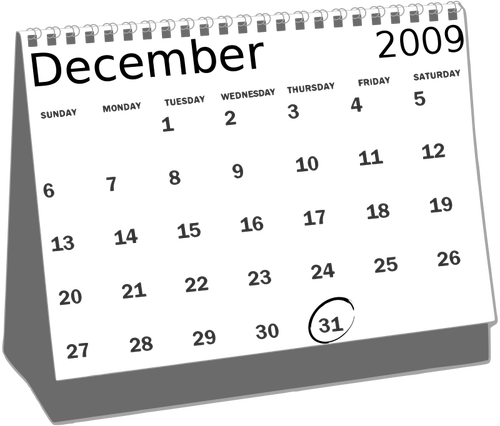 Vector de icono de calendario de escritorio de dibujo