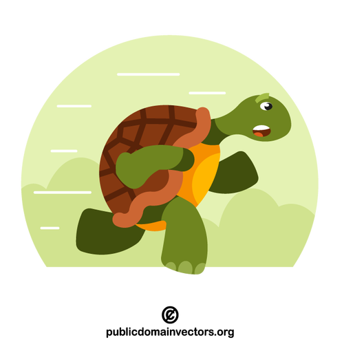 Vektor kura-kura berlari