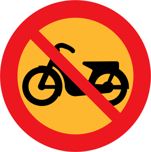 No ciclomotori strada segno vettoriale ClipArt