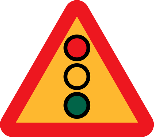 Trafikljus vidare underteckna vektorbild