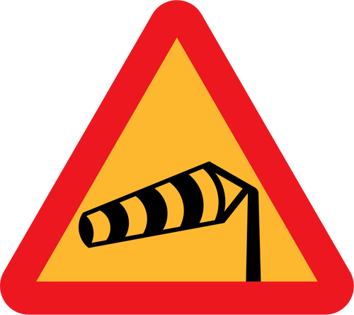 Seite Winde Road Sign-Vektor-Bild