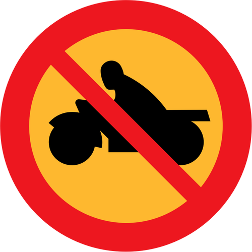 没有摩托车道路标志矢量图