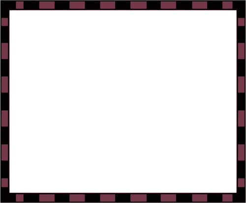 Векторное изображение бордовый и черный прямоугольной границы