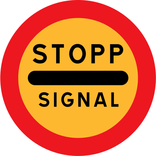 Segnale stradale di stop segnale vettoriale