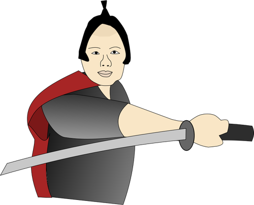 Samuraj chlap vektorový obrázek