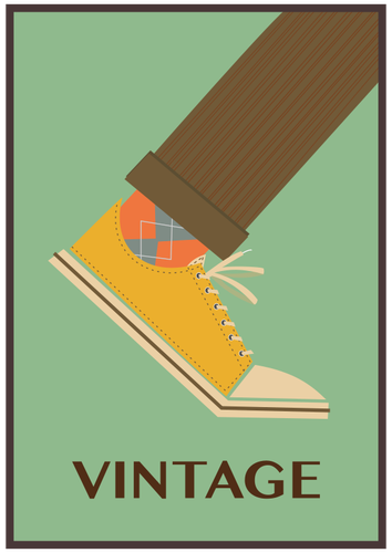 Vintage Schuh-Vektor-Bild