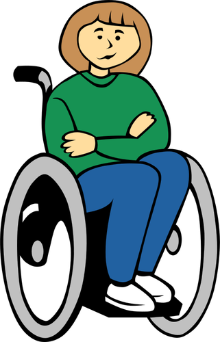 Vektorgrafikk handikappet kvinne