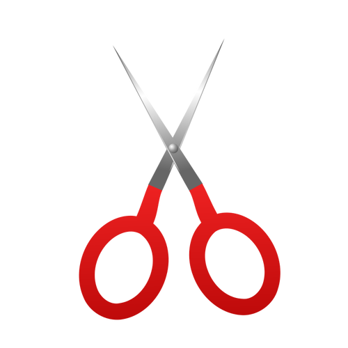 Grafika wektorowa szeroki palcem czerwony nożyczki