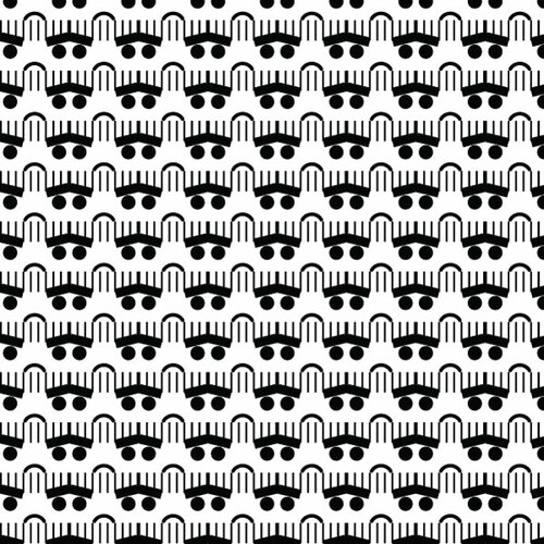 Seamless pattern abstract character