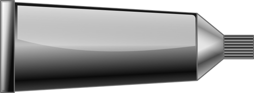 Vector afbeelding in grijswaarden verf buis