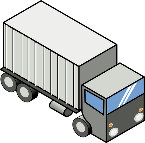 Vektor-Bild des Containers mit LKW