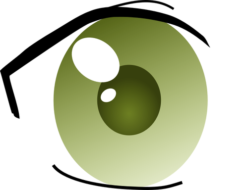 Immagine vettoriale di occhio destro manga