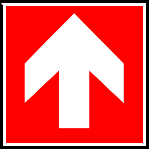 Vektorbild av exit riktning tecken etikett