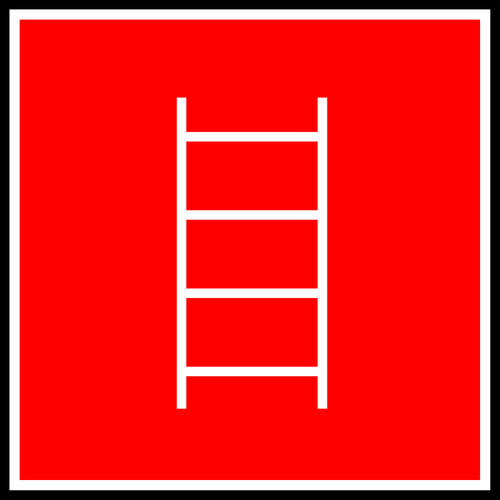 आपातकालीन सीढ़ी संकेत लेबल के वेक्टर छवि