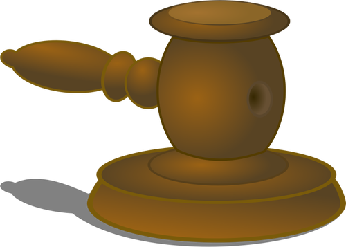 Illustration vectorielle de juge marteau