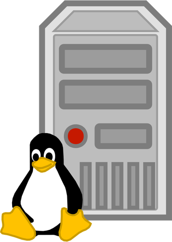 Linux server renkli vektör görüntü