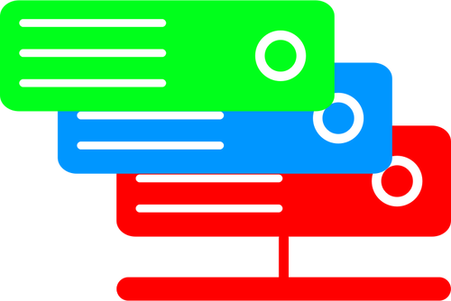 Vektor-Bild Hintergrund Server in Farbe