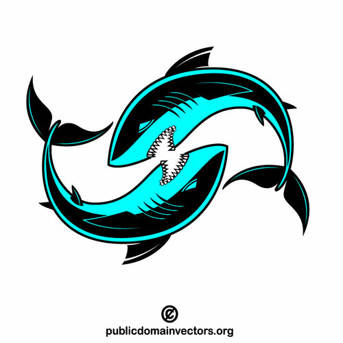 Design do logotipo dos tubarões