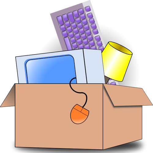 Ilustración de vector de caja ante del hogar
