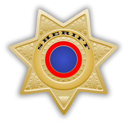 Šerif odznak vektorový obrázek