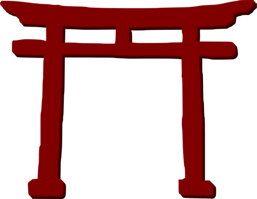 Torii - immagine vettoriale di cancello scintoista