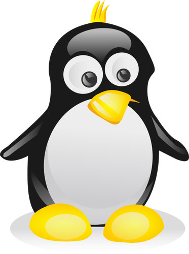 Linux mascotte Profil vector image couleur