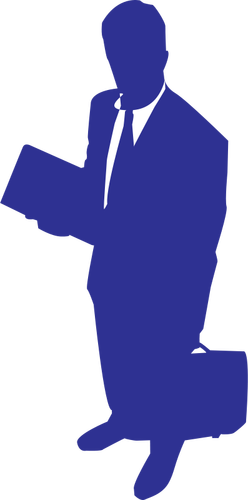 Businessman vector silhouette