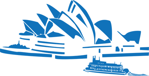 Vector illustration of Sydney Opera House