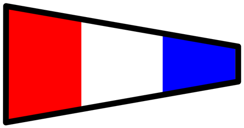 Bandiera di tre-colorate del segnale