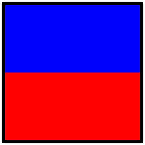 Rote und blaue Flagge
